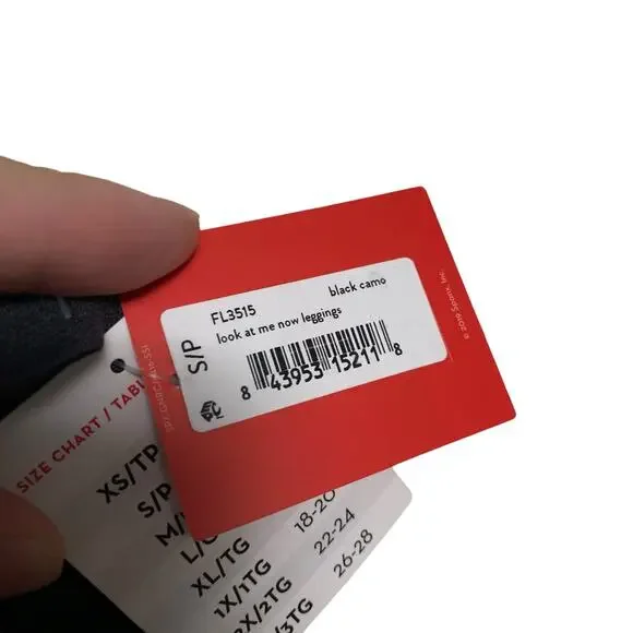 NWT! SPANX 'Look At Me Now' Black Camo Leggings Womens - Picture 11 of 12